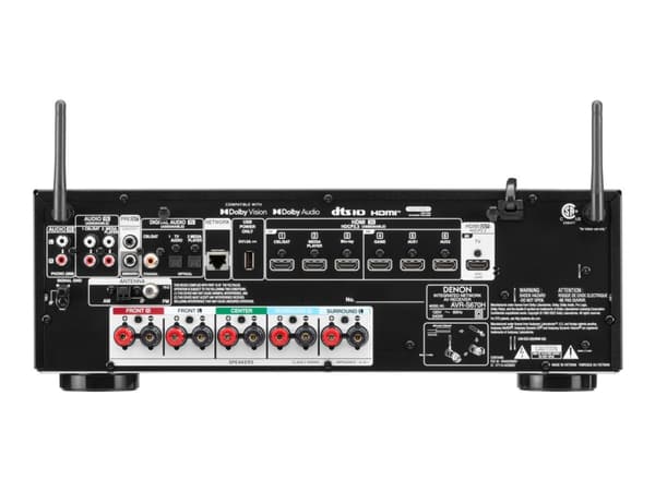 Denon AVR-S670H - AV-nettverksmottaker - 8K - 60 fps - HDR - 5.2 kanaler - 5 x 75 watt - svart