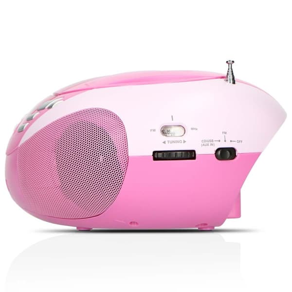 Lenco SCD-37 USB Pink Portable FM Radio CD and USB player Pink