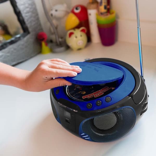 Lenco SCD-550BU Bærbar FM-radio CD/MP3/USB/Bluetooth®-afspiller med LED-belysning Blå
