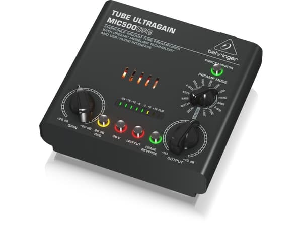 Behringer MIC500USB, Sort, USB Type-B, 1 A, 12 V, 1 stykker