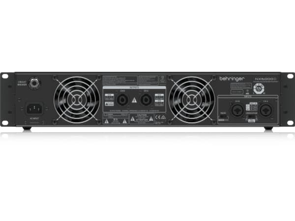 Behringer NX6000, 2,0 kanavaa, 3000 W, D, 48 dB, 4 ohmia (O), 8 ohmia (O)
