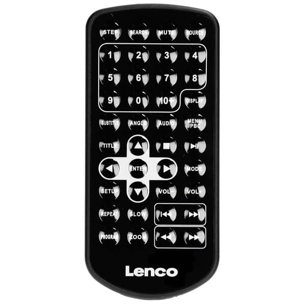 Lenco 9 tommer DVD-dobbeltskærm med beslag og hovedtelefoner Sort