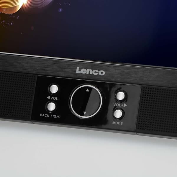 Lenco 9 tommer DVD-dobbeltskærm med beslag og hovedtelefoner Sort
