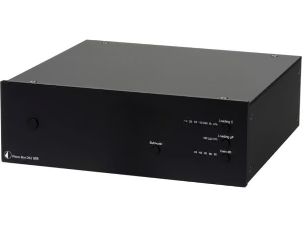 Pro-Ject Phono Box DS2, Musta, 20 - 20000 Hz, 47000 O, 65 dB, 0,0008%, 220 - 240 V