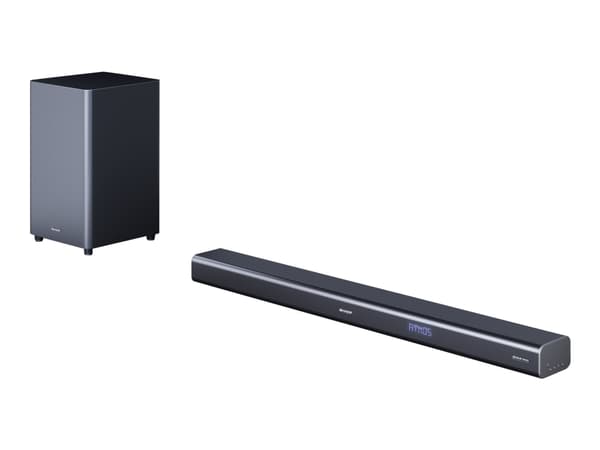 Sharp HT-SBW460 - Soundbar - för hemmabio - 3.1-kanals - trådlös - Bluetooth - 220 Watt (Total) - mattsvart