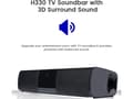 Miniatyrbilde 1 av 5: SOMOSTEL SMS-H330, 4 O, Sort, TV, APE, FLAC, MP3, WAV, WMA, Knapper, Trådløs