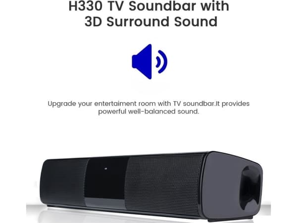 SOMOSTEL SMS-H330, 4 O, Sort, TV, APE, FLAC, MP3, WAV, WMA, Knapper, Trådløs