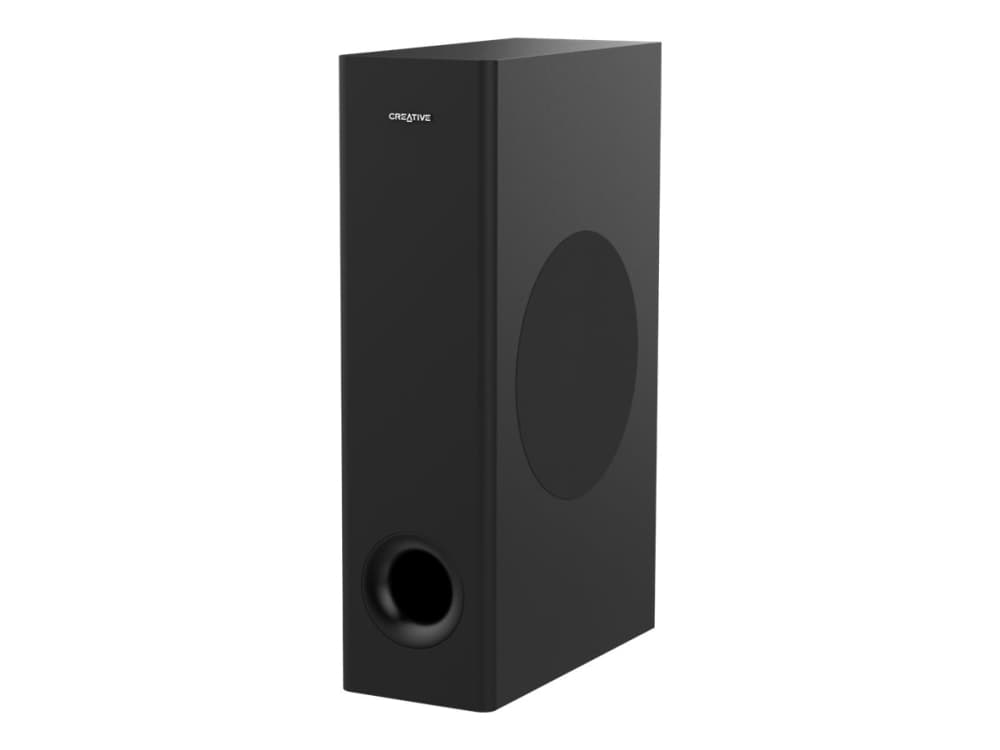 Creative Stage 360 – Soundbar – för TV/monitor – 2.1-kanals – trådlös – Bluetooth – 120 Watt (Total) – svart Creative Stage 360 – Soundbar – för TV/monitor – 2.1-kanals – trådlös – Bluetooth – 120 Watt (Total) – svart