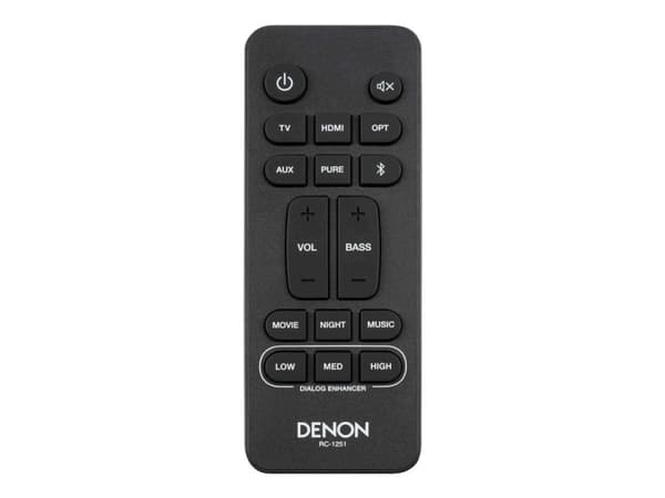 Denon DHT-S217, 2.1 kanavaa, Dolby Atmos, Dolby Digital, Dolby Digital Plus, Dolby TrueHD, 2,54 cm (1"), 2,5 cm, 7,62 cm (3"), 7,5 cm
