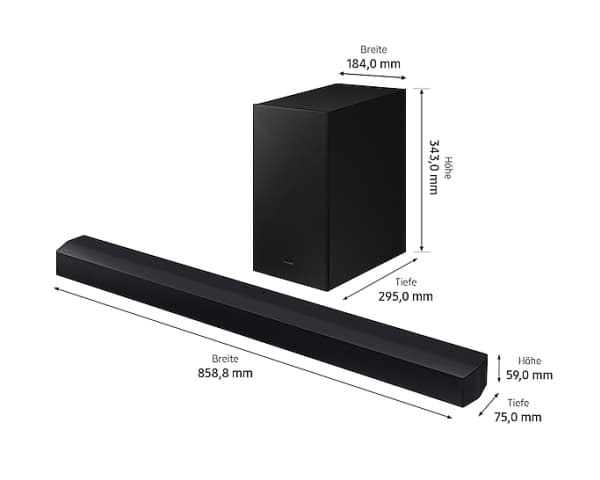 Samsung HW-C460G - Soundbar - 2.1-kanals - trådlös - Bluetooth - USB - titansvart