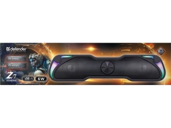 Defender Z7 Soundbar 6W USB LED Illuminated RGB Speaker