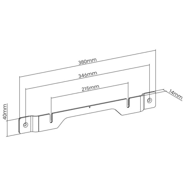 Nedis Soundbar Fäste | Kompatibel med: Sonos® Ray™ | Vägg | 2 kg | Fast | ABS / Stål | Svart