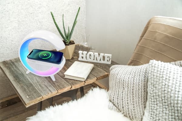 Technaxx TX-264 LED-högtalare, nattlampa, trådlös laddning