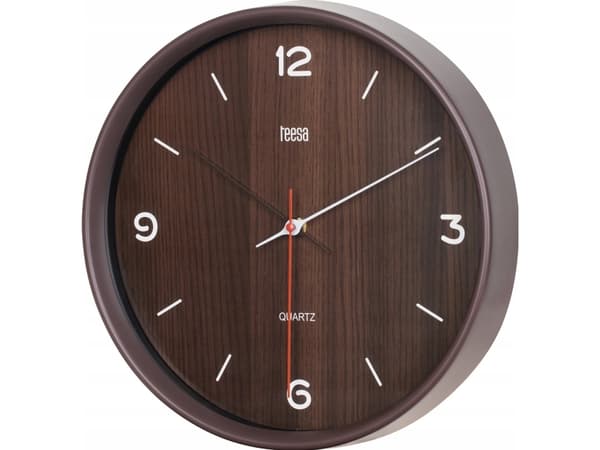 Teesa Veggklokke 30 cm mørkebrun