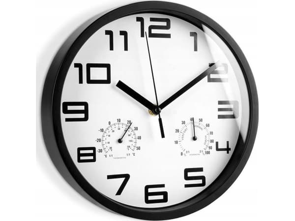Orion Zegar ścienny z termometer og hygrometer biały 25 cm