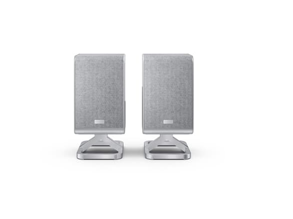 Sharp HT-SPR52021(SL) Q Soundbar 2.0.2 Wireless Rear Surround Speakers, Silver | Sharp