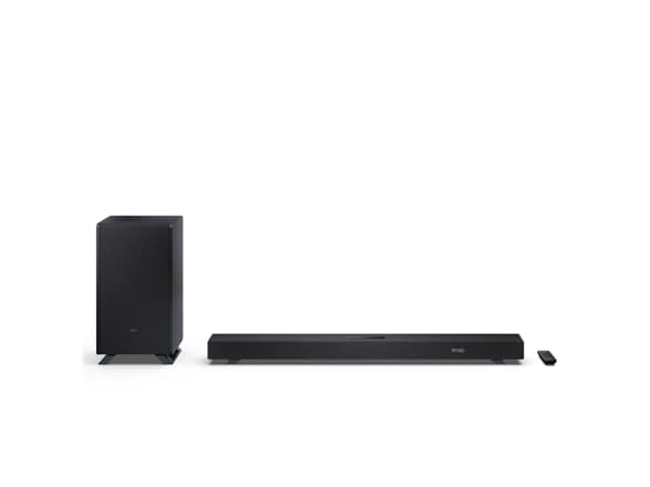 Sharp HT-SBW53121(BK) Q 3.1.2 Dolby Atmos/ DTS:X Soundbar with Wireless Subwoofer, Black | Sharp