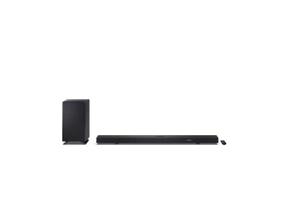 Sharp HT-SBW55121(BK) Q 5.1.2 Dolby Atmos/ DTS:X Soundbar with Wireless Subwoofer, Black | Sharp