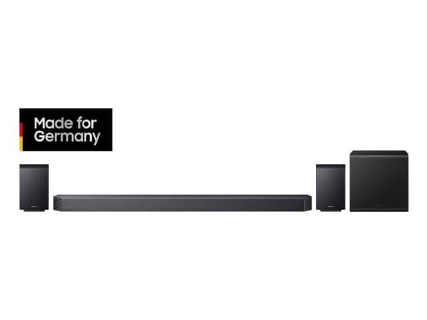 Samsung Q-series HW-Q935GF, 9.1.4 kanaler, DTS Digital Surround, DTS:X, Dolby Atmos, Dolby Digital, Dolby TrueHD, Game Pro, Trådlös, Separat, Svart,