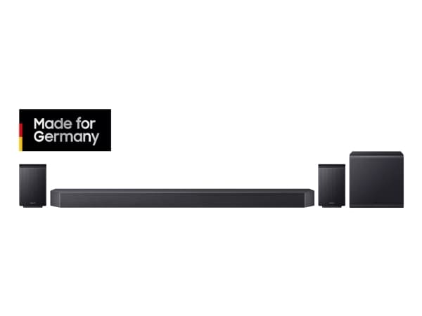 Samsung Q-series HW-Q995GF, 11.1.4 kanaler, DTS:X, Dolby TrueHD, Dolby Atmos, DTS Digital Surround, Dolby Digital, Game Pro, Trådløs, Separat, Titan,