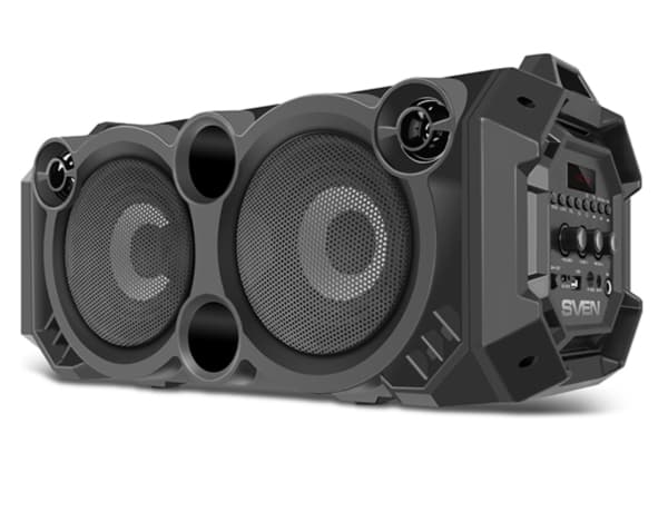 SVEN PS-550, 36 W, 80 - 22000 hz, Kabel & Trådlös, Bärbar monohögtalare, Svart, Rotations-