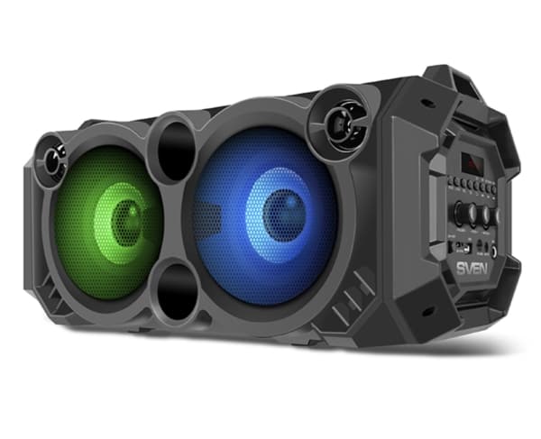 SVEN PS-550, 36 W, 80 - 22000 hz, Kabel & Trådlös, Bärbar monohögtalare, Svart, Rotations- Svart