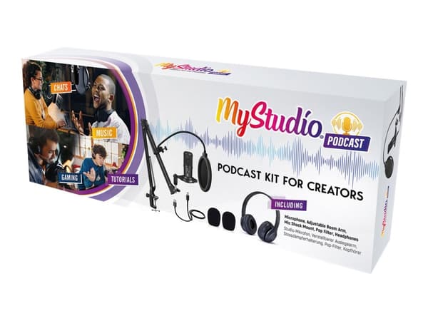 Easypix MyStudio - Podcast Kit hodetelefons- og mikrofonsett