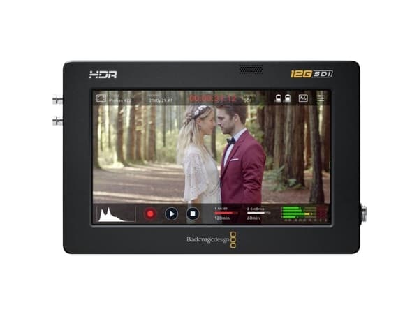 Blackmagic Video Assist 12G HDR - LCD / DVR-kombo - farge - på kamera - 5" - Høyoppløsning