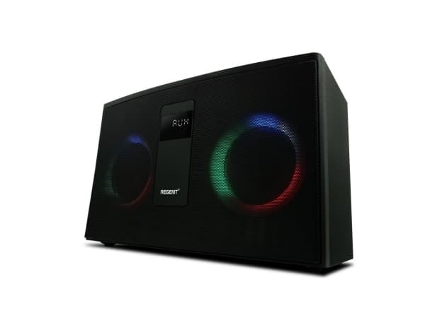 Bluetooth-kaiutin FERGUSON REGENT Power Audio 300BT RGB 2x 30W FM USB AUX DSP Musta