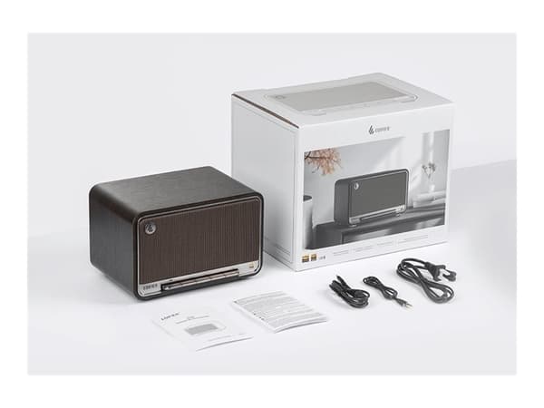 Edifier D32 - Høyttaler - 2,1 kanaler - trådløs - Bluetooth, Wi-Fi - Appstyrt - 60 watt - toveis - svart valnøtt