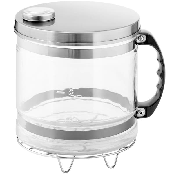 Destillerivanddestiller med temperaturkontrol + glaskande 4 l