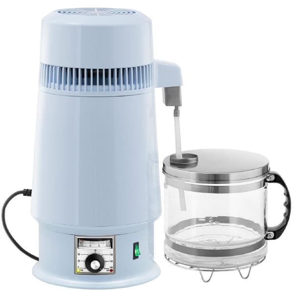 Destillerivanddestiller med temperaturkontrol + glaskande 4 l