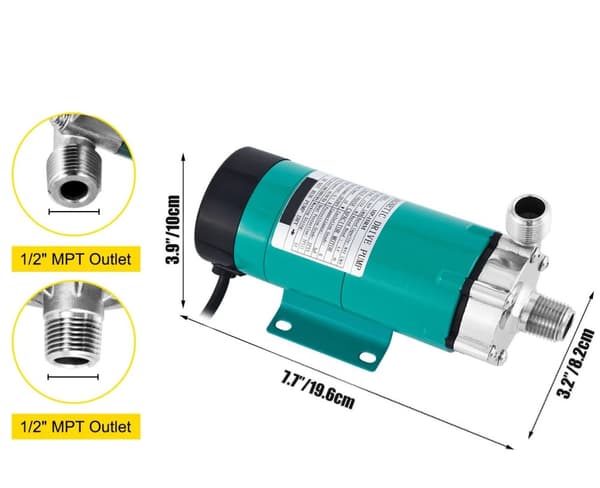 10W 145psi max 120°C ölbryggningspump, inga läckor, ingen igensättning, tyst och effektiv, lätt att använda