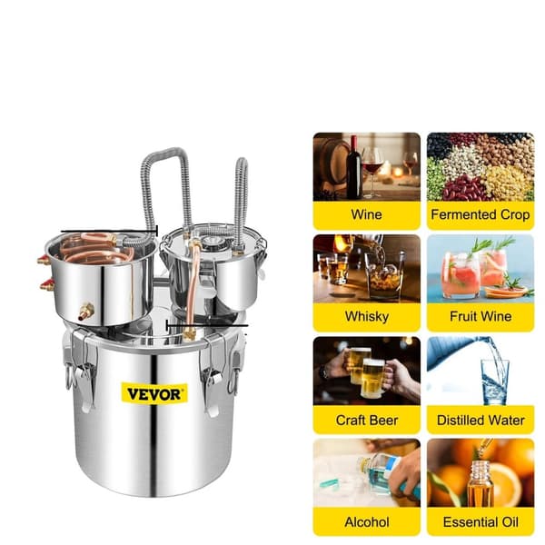 Rostfritt stål bryggdestilleringskit, exakt temperaturkontroll, kapacitet på 12L/20L/30L/50L,12 liter 50L