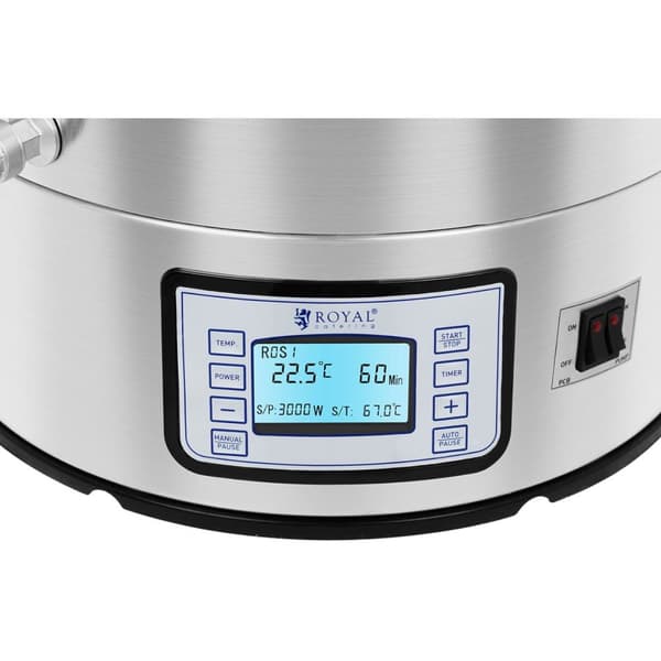Mash vedenkeitin oluen tuotantoon, ruostumaton teräs 2500W LCD 60L