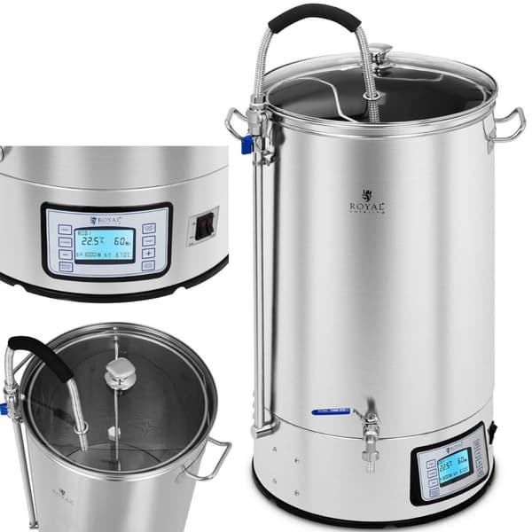 Mash vedenkeitin oluen tuotantoon, ruostumaton teräs 2500W LCD 60L