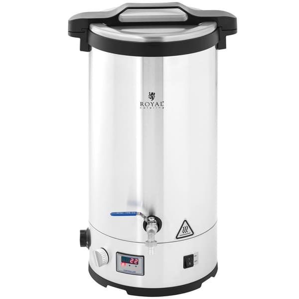 Mashkokare för ölproduktion med rostfri timer 30-110C LED 2500 W 30 l