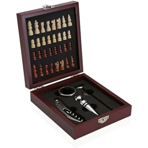 Vintillbehörsset - Versa - Flerfärgad - Glas, ABS, Trä, MDF - 16,28 x 18,3 x 6,6 cm