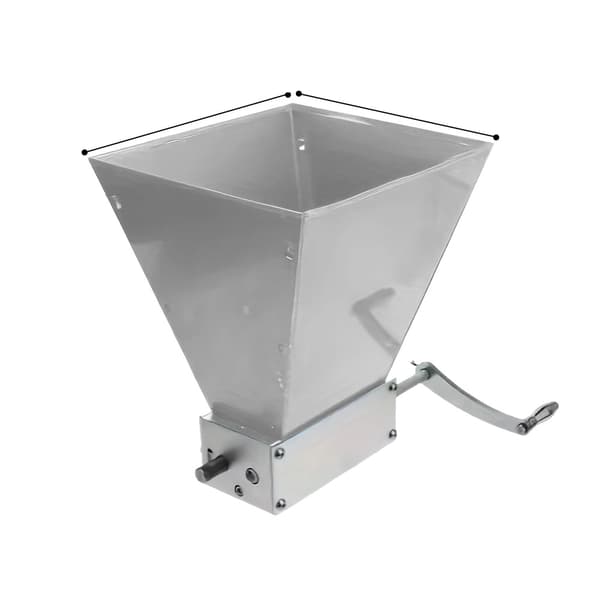 Manuel kornmølle, justerbar rulleafstand, 4L kapacitet,Sølv