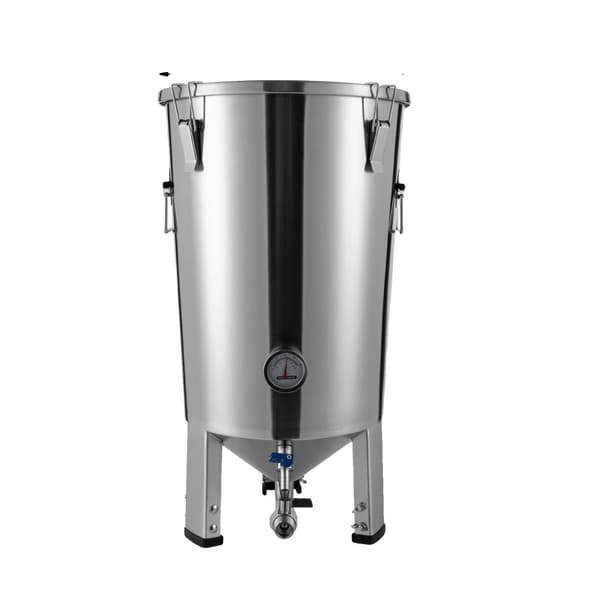 Ølbrygning Fermenteringstank, 32L Kapacitet, Vandkøling,Sølv