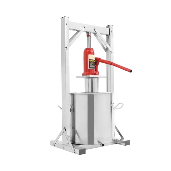 Frugtvinspresse, 12L kapacitet, kraftfuldt hydraulisk system,Lysegrå