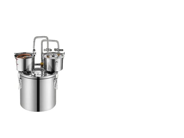 Alkohol Destillator, Rustfrit Stål, Dobbelt Display Termometer,DTDB-50L-U