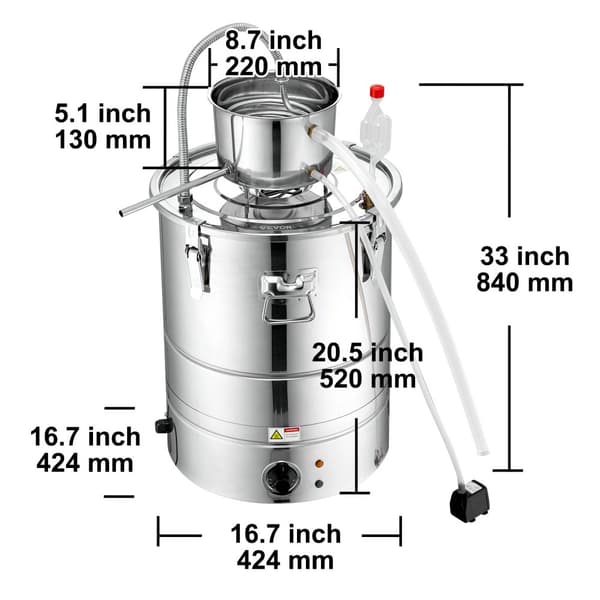 Alkoholipoltin, 2800W Teho, Ruostumaton Teräsrakenteinen,50L