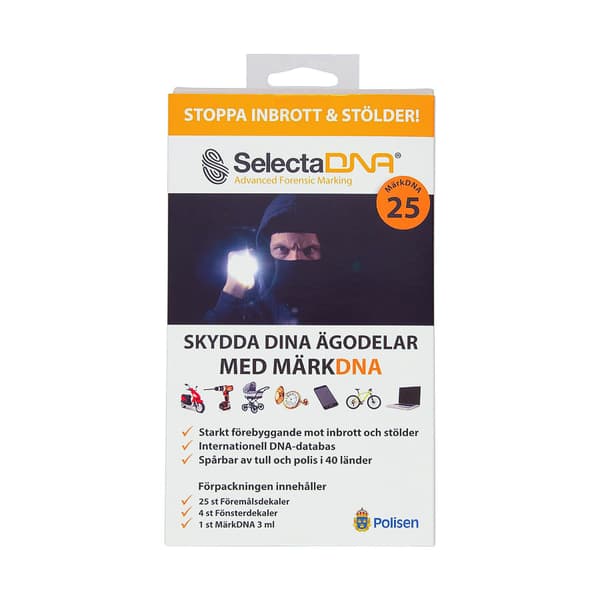 Selecta DNA Stöldskyddsmärkning för 25 föremål