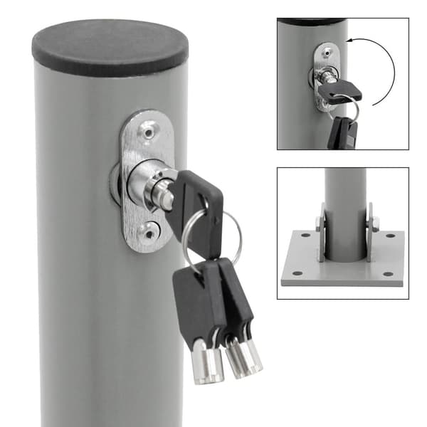 Pysäköinti este kokoontaitettava taittuvat viesti tolppa ketju Bollard 70 cm kierroksella