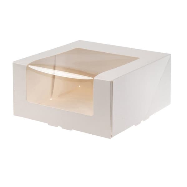 5st 25x25x10cm Tårtkartonger med Fönster