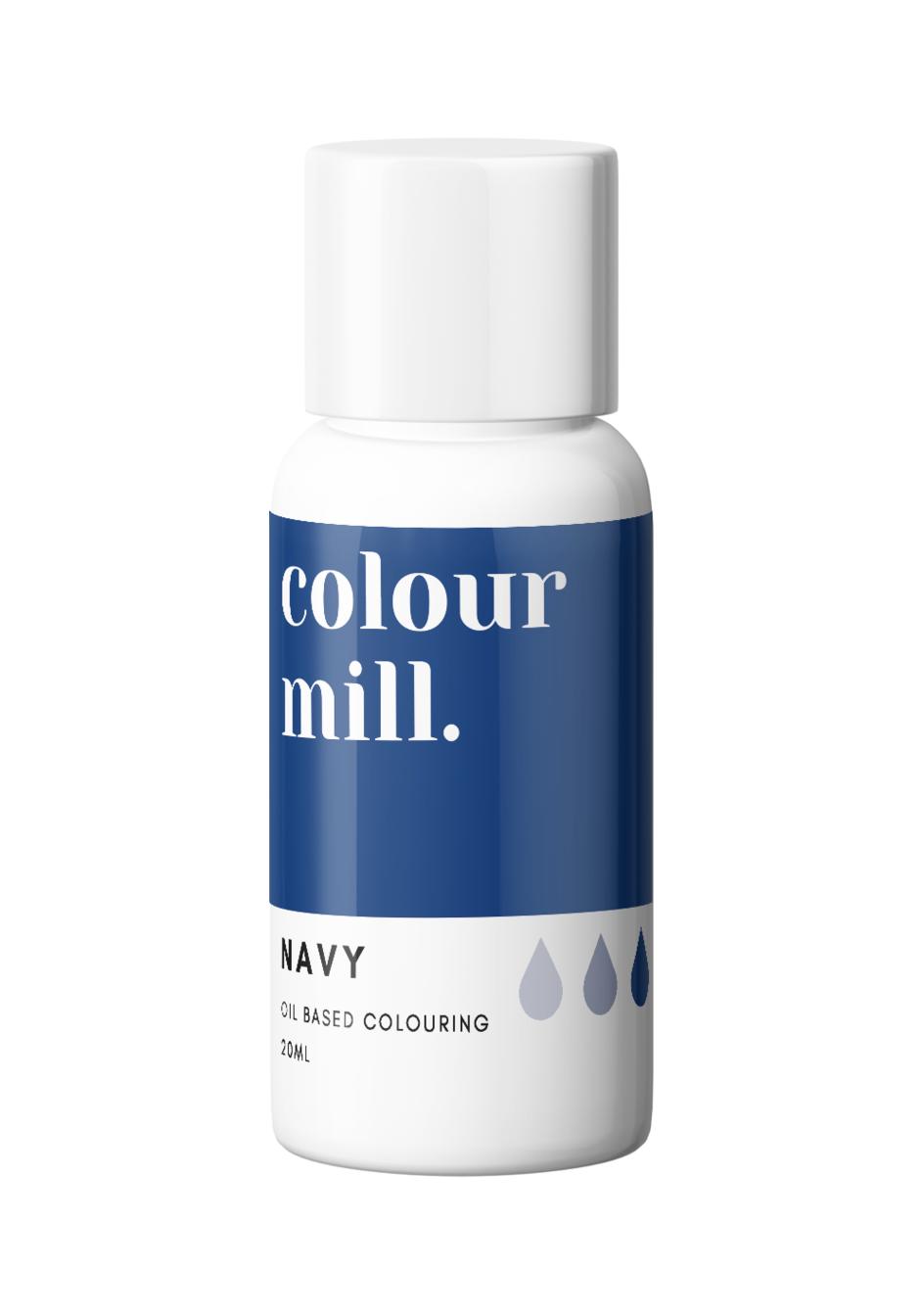 Navy Blue 20ml UTAN E171 Oljebaserad Ätbar Färg Colour Mill