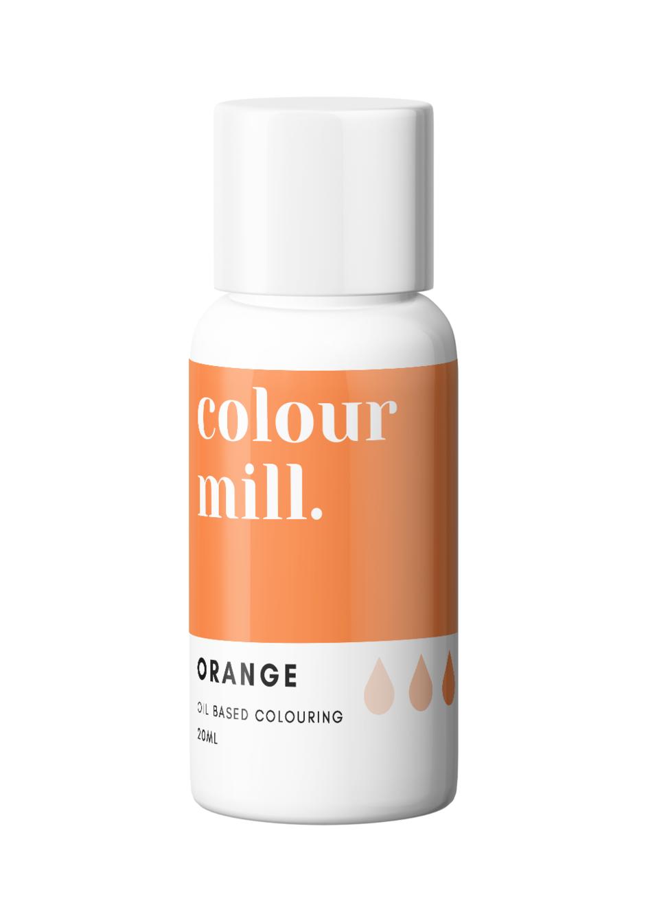 Orange 20ml UTAN E171 Oljebaserad Ätbar Färg Colour Mill