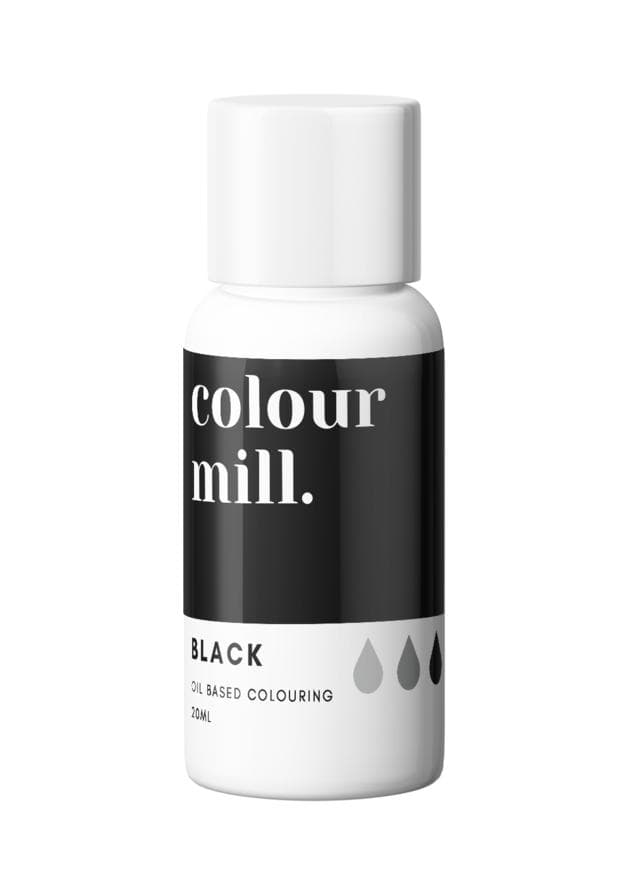 Black 20ml UTAN E171 Oljebaserad Ätbar Färg Colour Mill