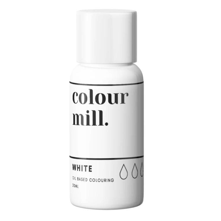 White 20ml Oljebaserad Ätbar Färg Colour Mill
